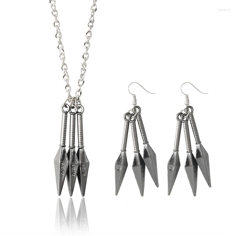 Necklace Earrings Set Japanese Anime Prop Ninja Darts For Women Men 2023 Fashion Drop Creative Cosplay Accessories, Picture shown
Necklace Earrings Set Japanese Anime Prop Ninja Darts For Women Men 2023 Fashion Drop Creative Cosplay Accessories, Picture shown