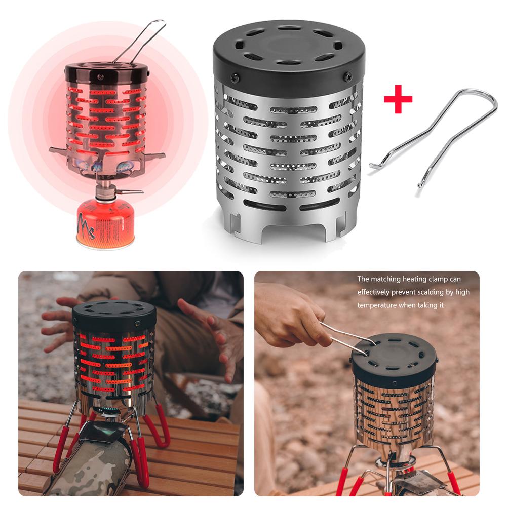 

Heaters Outdoor Heater Mini Camping Stove Heating Furnace Stainless Steel Gas Oven Burner Warmer for Winter Hiking Tent Stove Equipment