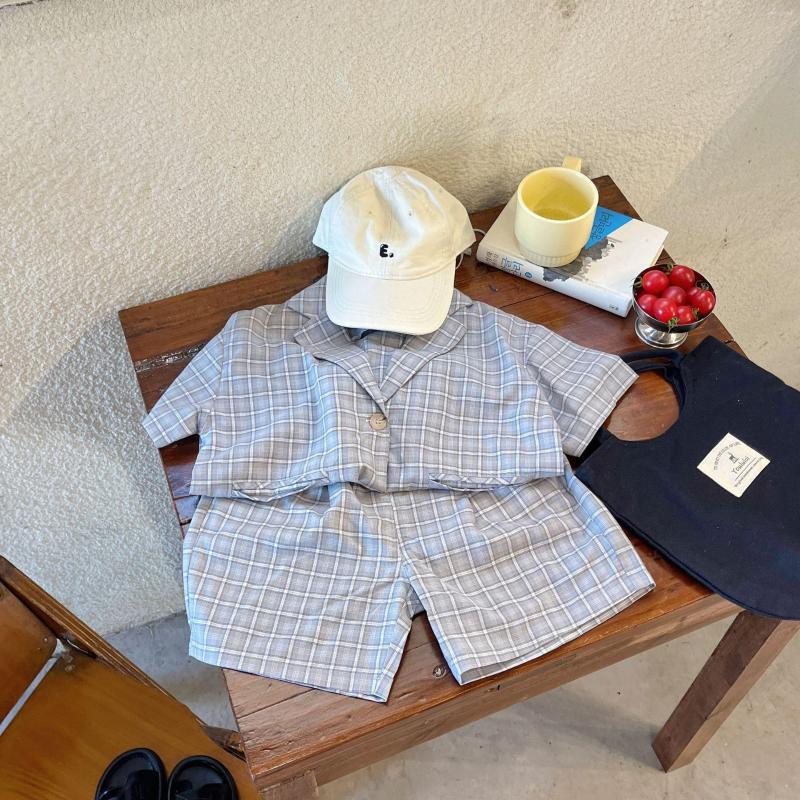 Clothing Sets Kids Set 2023 Summer Plaid Korean Style Boy Baby Short Sleeve T Shirt Comfortable And Breathable Shorts Two Piece, Gray
Clothing Sets Kids Set 2023 Summer Plaid Korean Style Boy Baby Short Sleeve T Shirt Comfortable And Breathable Shorts Two Piece, Gray