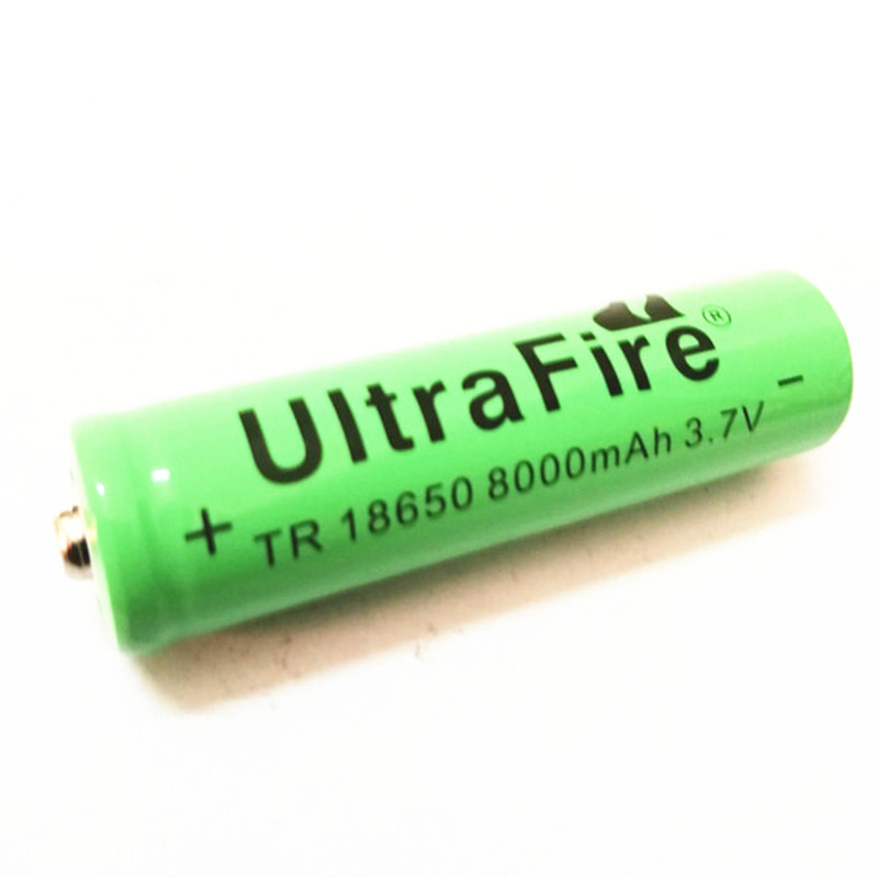18650 8000mAh lithium battery flat head /pointed 3.7V strong light flashlight charger Small fan 4.2V rechargeable battery High quality