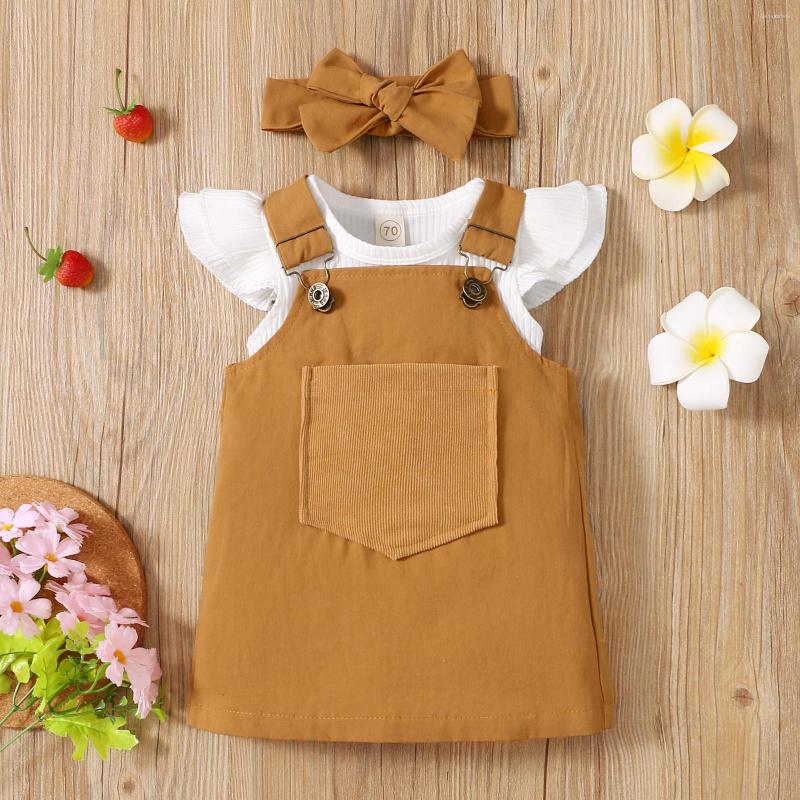 Clothing Sets 2023 Summer Toddler Baby Girls Outfit White Flying Sleeve Ribbed Romper Suspender Dress Headband 3PCS Kids Clothes, Pink
Clothing Sets 2023 Summer Toddler Baby Girls Outfit White Flying Sleeve Ribbed Romper Suspender Dress Headband 3PCS Kids Clothes, Pink