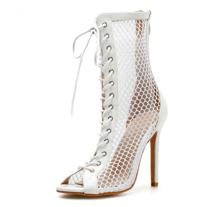 NXY Sandals Fashion Zipper Peep Toe Mesh Woman Ankle Boots Summer Autumn High Heels Bootie Shoes Size 35-40 230511, White
NXY Sandals Fashion Zipper Peep Toe Mesh Woman Ankle Boots Summer Autumn High Heels Bootie Shoes Size 35-40 230511, White