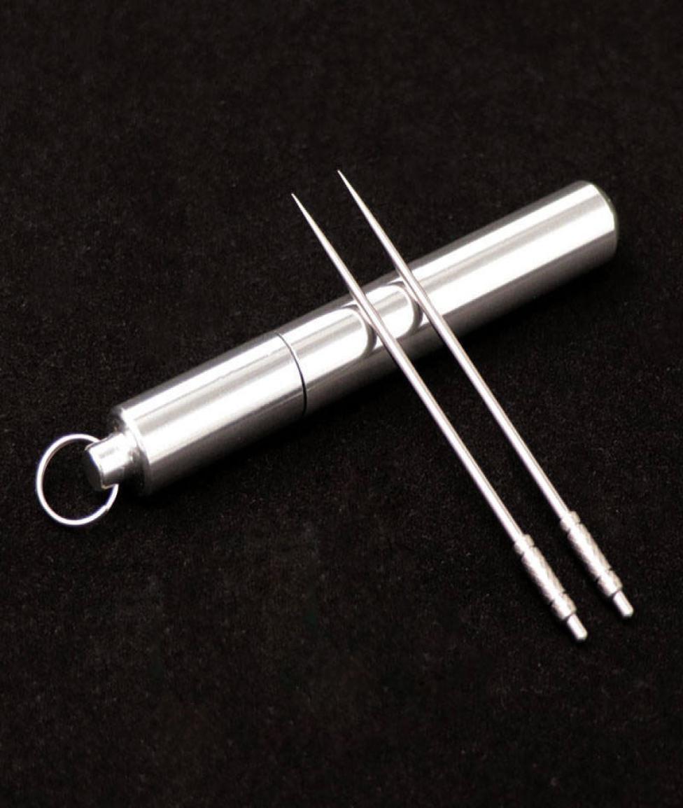 Silver Portable Titanium Alloy Toothpicks Storage Case Holder Accessories Reusable Nontoxic Toothpick Food Fruit Picks Neckla1757177
Silver Portable Titanium Alloy Toothpicks Storage Case Holder Accessories Reusable Nontoxic Toothpick Food Fruit Picks Neckla1757177