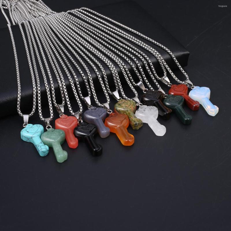 Pendant Necklaces Natural Stone Heart Key Necklace Opal Agate Tiger Eye Link Chains Healing Crystals For Women
Pendant Necklaces Natural Stone Heart Key Necklace Opal Agate Tiger Eye Link Chains Healing Crystals For Women