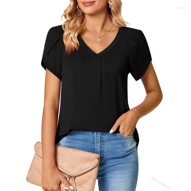 Women' T Shirts Women Summer Shirt Top Casual Fashion Short Sleeve V Neck Solid Color T-shirt Blouse Y2K, Black
Women' T Shirts Women Summer Shirt Top Casual Fashion Short Sleeve V Neck Solid Color T-shirt Blouse Y2K, Black