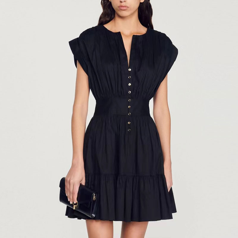 2023 Designer Party Dress Fashion Small Black Dress V-Neck Waist Waist Slim French Dress Women's Dress, Customize
2023 Designer Party Dress Fashion Small Black Dress V-Neck Waist Waist Slim French Dress Women's Dress, Customize