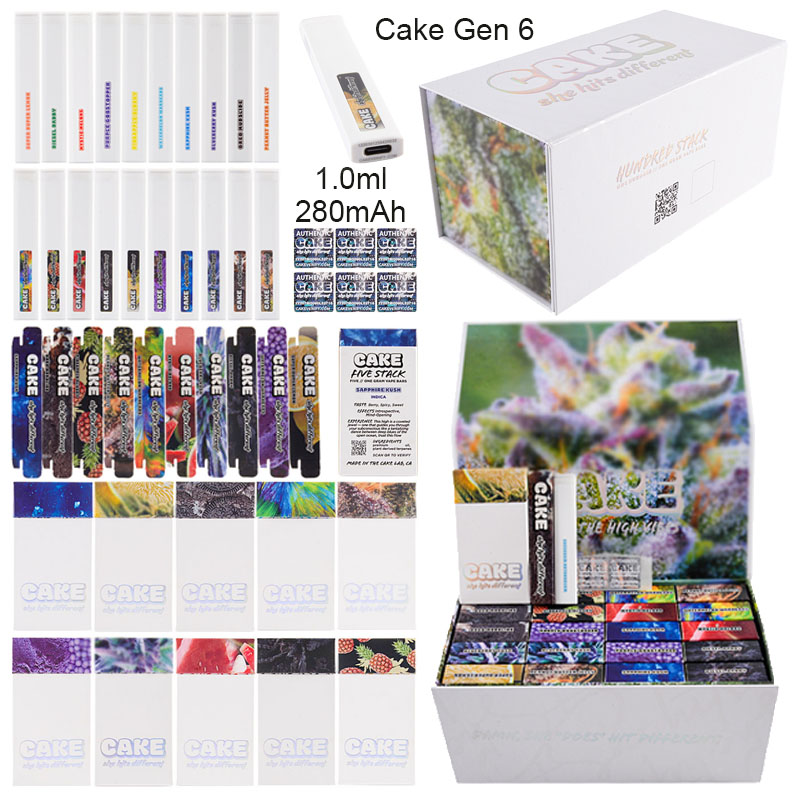 Cake Gen 6 She Hits Different Disposable Vape Pen Vape Bar Rechargeable E Cigarettes 1ml Empty Device Pods 280mAh Battery Start Kits In Stock Ready to ship
Cake Gen 6 She Hits Different Disposable Vape Pen Vape Bar Rechargeable E Cigarettes 1ml Empty Device Pods 280mAh Battery Start Kits In Stock Ready to ship