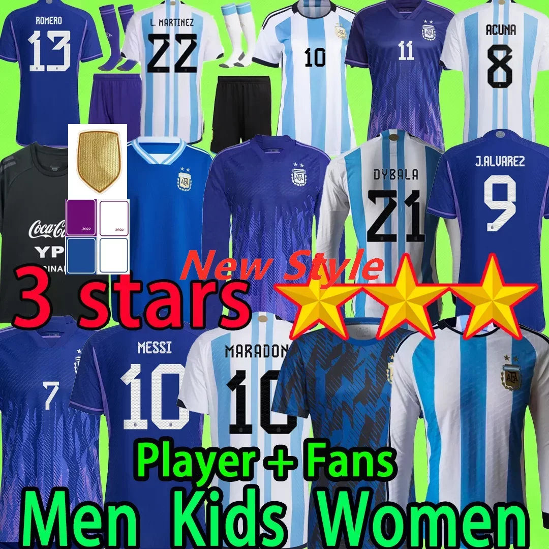 3 Stars Argentina Soccer Jerseys 3XL 4XL MEN WOMEN KIDS KIT Player Version long sleeve Maradona J.ALVAREZ DE PAUL 2023 DI MARIA Football shirt t 22 23 uniform
3 Stars Argentina Soccer Jerseys 3XL 4XL MEN WOMEN KIDS KIT Player Version long sleeve Maradona J.ALVAREZ DE PAUL 2023 DI MARIA Football shirt t 22 23 uniform
