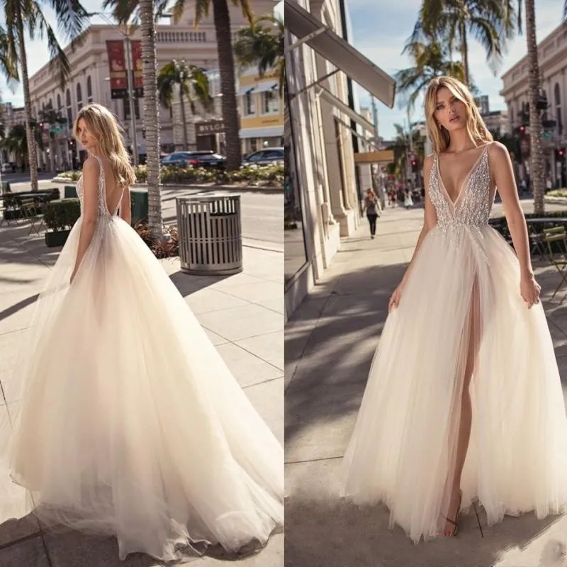 New Sexy Garden Beach Wedding Dresses Deep V Neck Side Split Robe De Soiree Backless Long Boho Brdial Gowns BC11292, Black
New Sexy Garden Beach Wedding Dresses Deep V Neck Side Split Robe De Soiree Backless Long Boho Brdial Gowns BC11292, Black