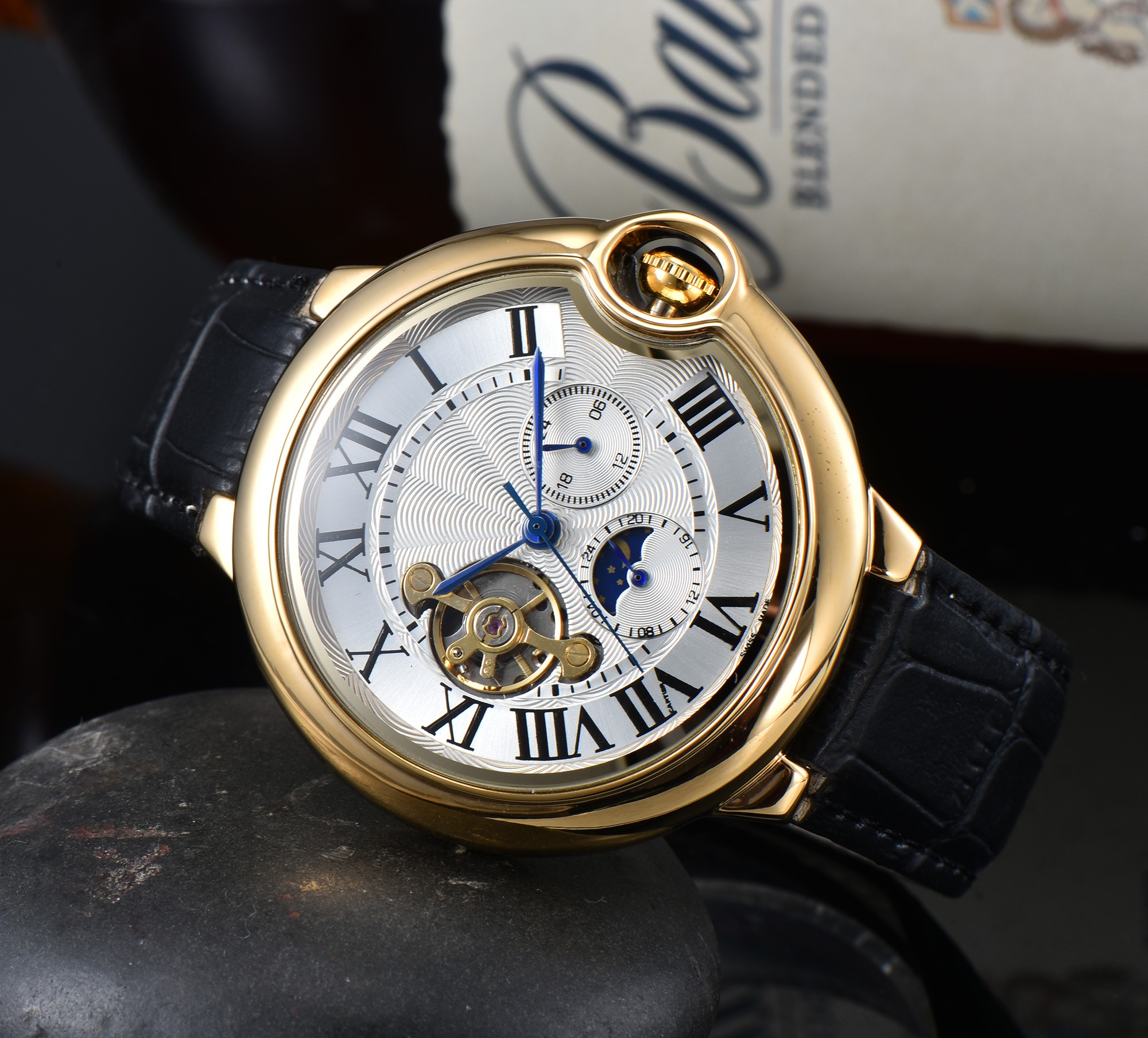 2023 Luxury leather band tourbillon Automatic mechanical wristwatches men watch dropshipping day date skeleton mens watches gifts heuer
2023 Luxury leather band tourbillon Automatic mechanical wristwatches men watch dropshipping day date skeleton mens watches gifts heuer
