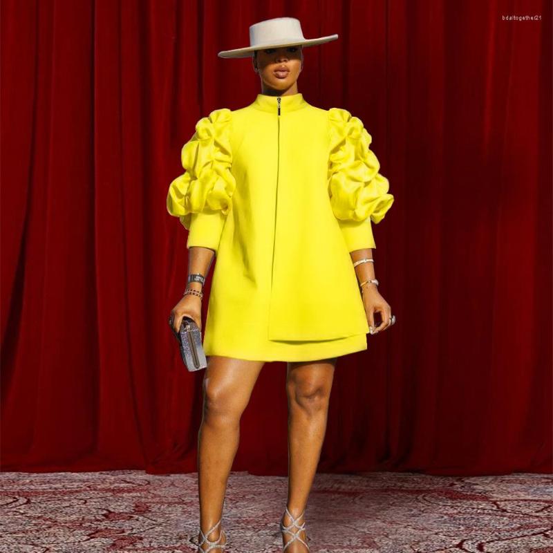 Casual Dresses 2023 African Style Autumn Temperament Commute Small Stand Collar Cardigan Dress Designer Model Pleated Sleeve Short, Orange red
Casual Dresses 2023 African Style Autumn Temperament Commute Small Stand Collar Cardigan Dress Designer Model Pleated Sleeve Short, Orange red