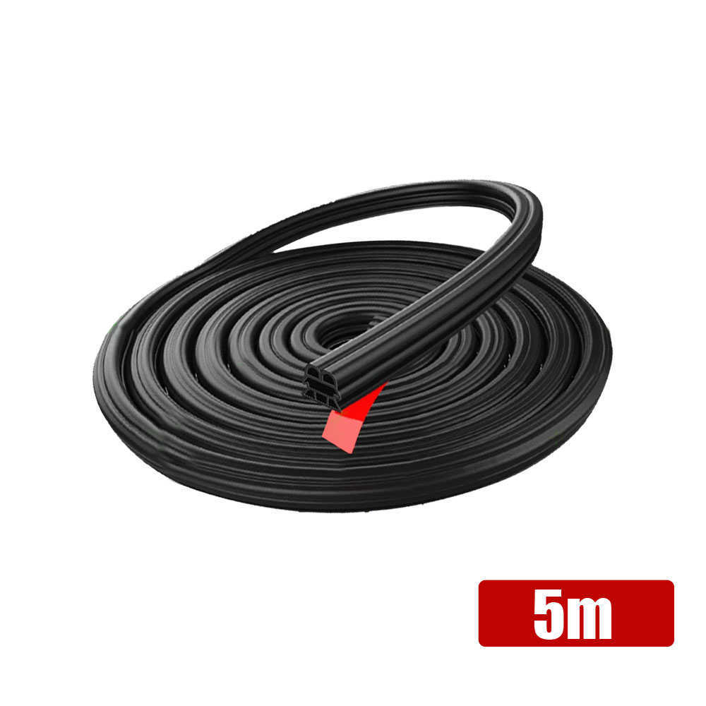 New 5meter Car Door Rubber Seal Strip Auto Protector 3 Layer Sealing Strips Rubber Seal Car Trunk Hood Sealant Sound Insulation