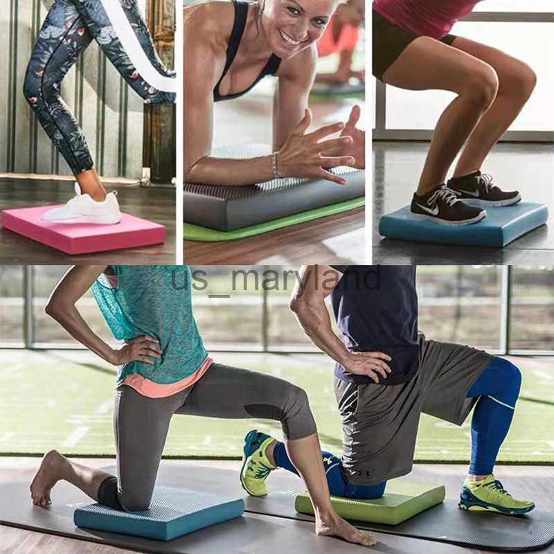 Yoga Mats 30*40cm TPE Mat Soft Balance Pad Waterproof Cushion Trainer Gym Pilates Block Fitness Knee Pad 5cm Thickened Balance Board J230506