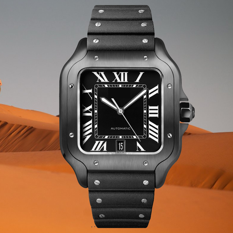 Watches High Quality Automatic Watch Lovers Watch Rectangular Premium Stainless Steel Movement Watchs Needle Sapphire Lens Deep Waterproof Fashion Dhgate