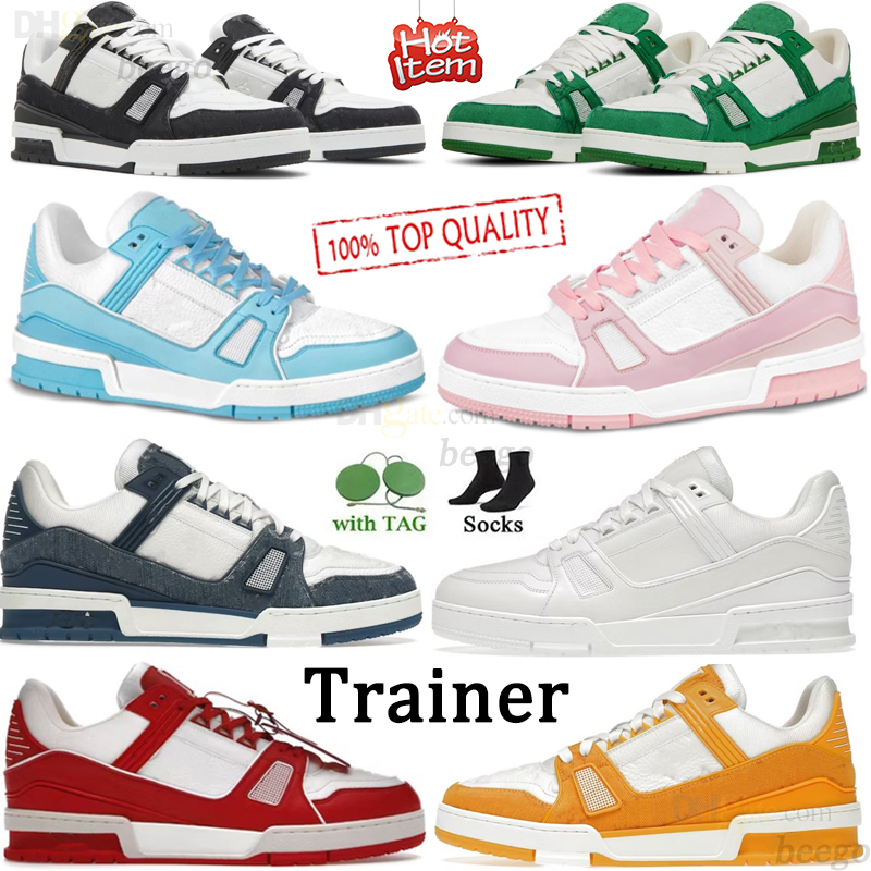 Trainer Luxury Designer Casual Shoes Logo Embossed Trainer Sneaker Triple White Pink Sky Blue Black Green Yellow Denim Low Mens Sneakers Women Trainers, #10
Trainer Luxury Designer Casual Shoes Logo Embossed Trainer Sneaker Triple White Pink Sky Blue Black Green Yellow Denim Low Mens Sneakers Women Trainers, #10