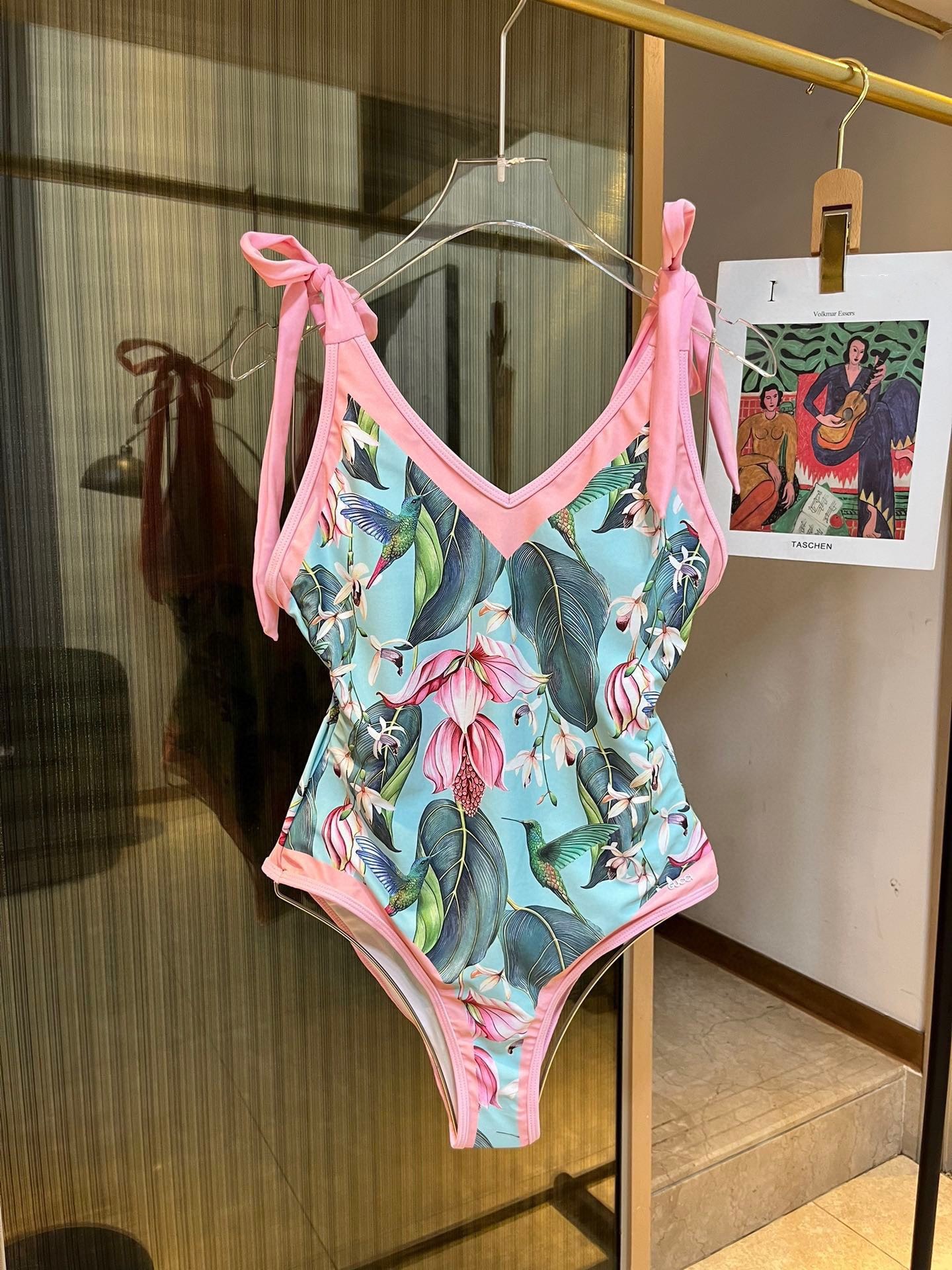 Women's Swimwear European luxury designer designs new one-piece printed bikini, Green
Women's Swimwear European luxury designer designs new one-piece printed bikini, Green