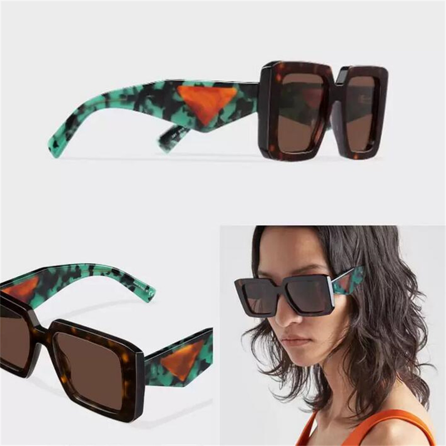 Top Womens SYMBOLE Cool Sunglasses PR 23 YS 3N women Designer turquoise green Triangle Decorative Temples Feminine Fashion Brand Sun glasses UV400 With box