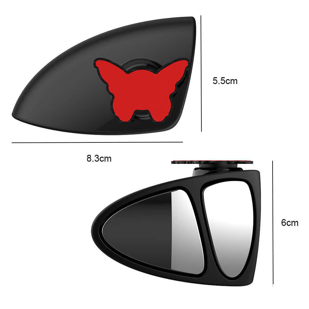 New Blind Spot Convex Mirror 3 In 1 360 Degree Rotation Three Sided Blind Spot Mirror Reversing Car Right / Left Universal Mirror