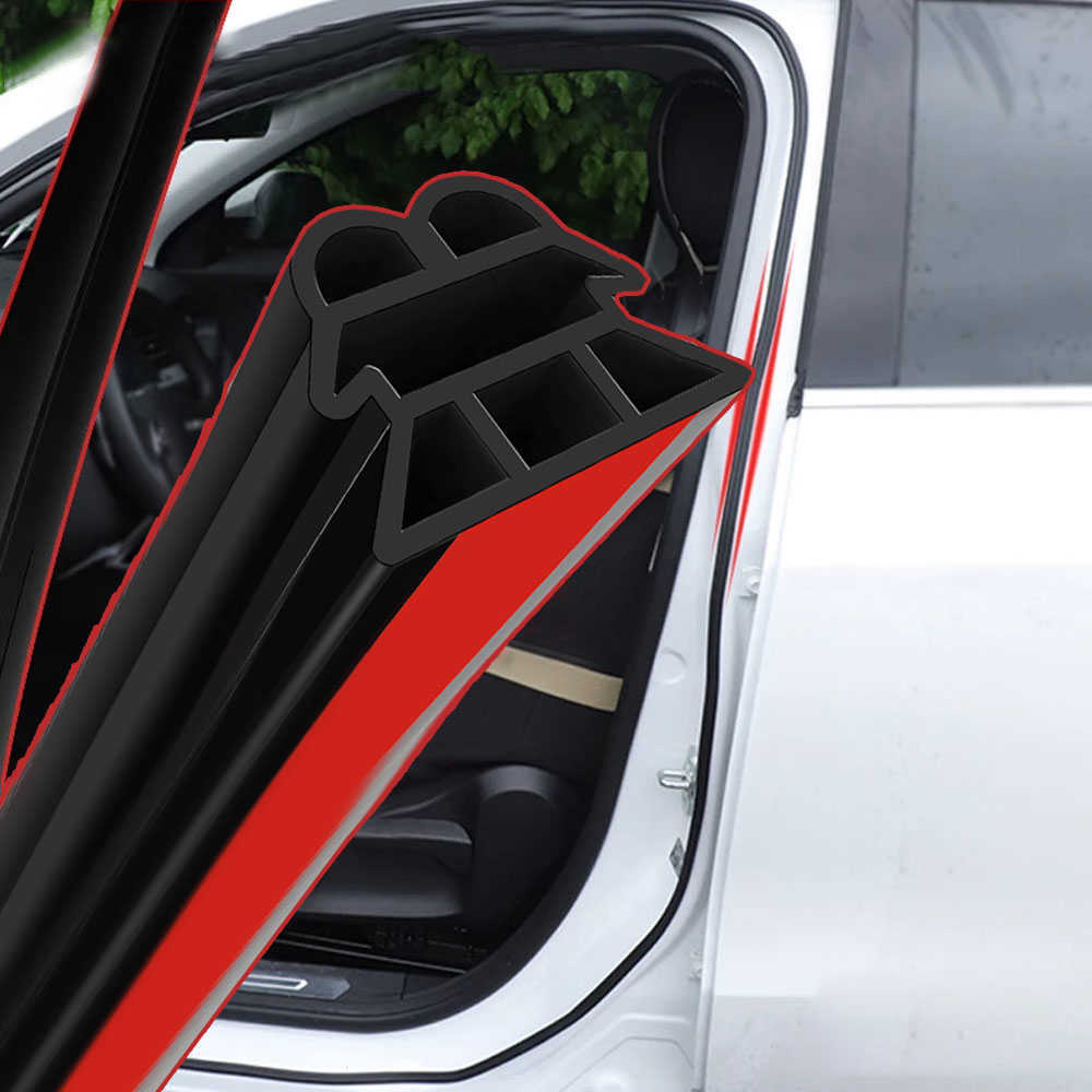 New 5meter Car Door Rubber Seal Strip Auto Protector 3 Layer Sealing Strips Rubber Seal Car Trunk Hood Sealant Sound Insulation