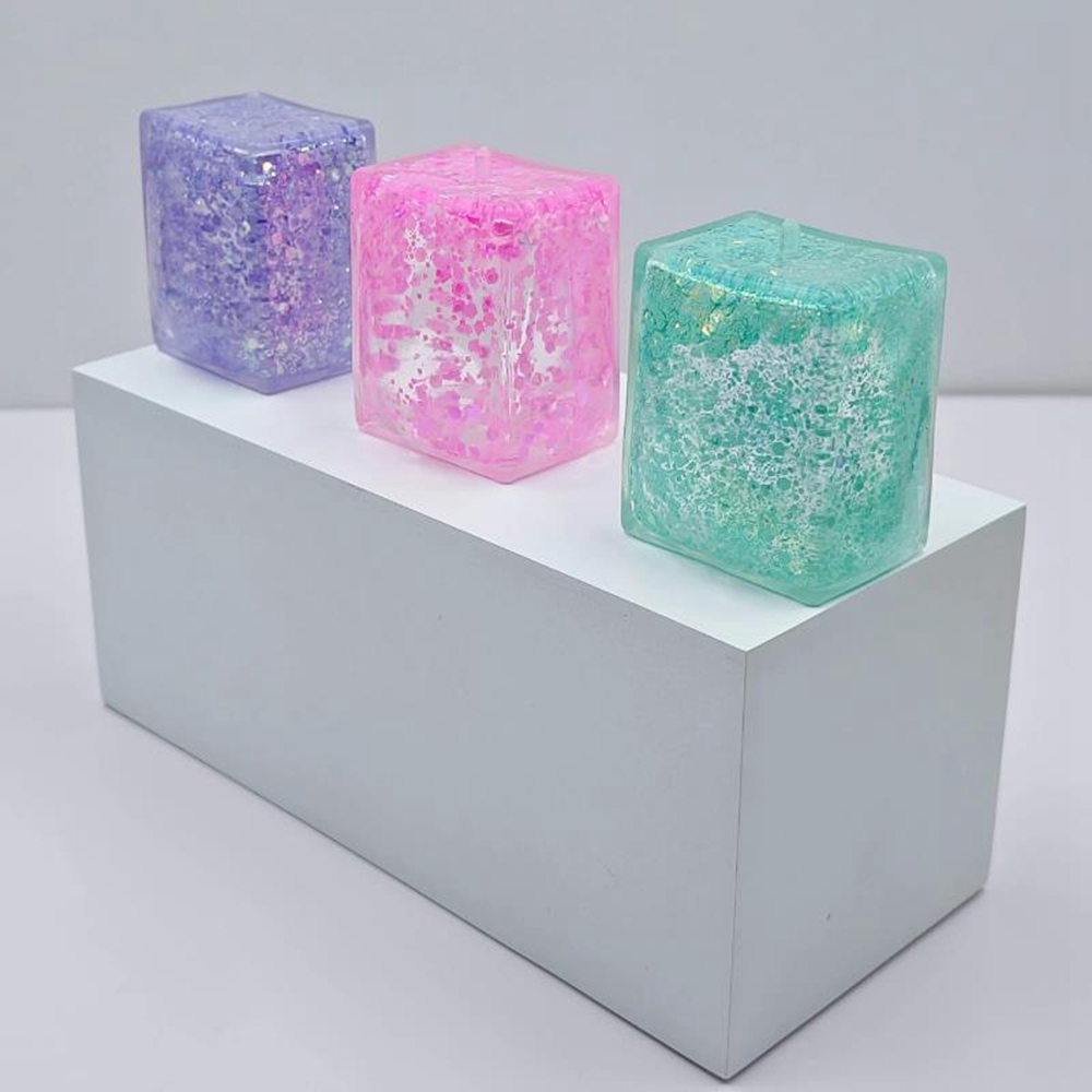 Giltter Ice Cube Slow Rising Mochi Figet Toys Funny Decompression Vent Squeeze Ball Gift Squishy Squeeze Stress Reliever Fidgets Sensory Toy 2106