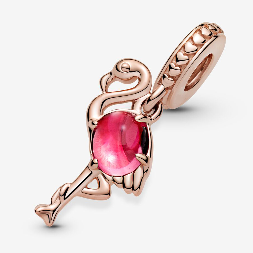 New 925 Sterling Silver Color Ocean Series Flamingo Starfish Shell Charm Fit S925 Snake Bracelet For Women Jewelry Free Delivery