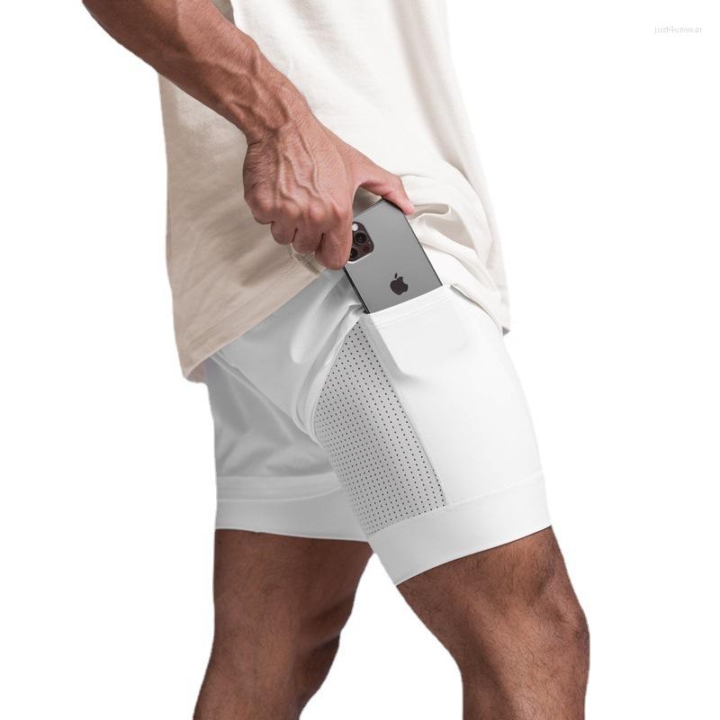 Running Male Gym Men's Crossfit 2 IN 1 Sport Shorts Homme Fiess Basketball Jogging Bodybuilding Short Pants