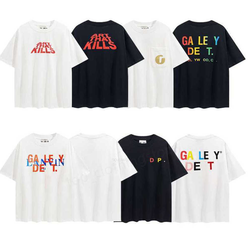 Galleries Tee T shirts Mens Designer women T-Shirt Short sleeves rainbow Letter printed Fashion Leisure tops Cottons Casual Clothing Size S-XL GD 24
Galleries Tee T shirts Mens Designer women T-Shirt Short sleeves rainbow Letter printed Fashion Leisure tops Cottons Casual Clothing Size S-XL GD 24