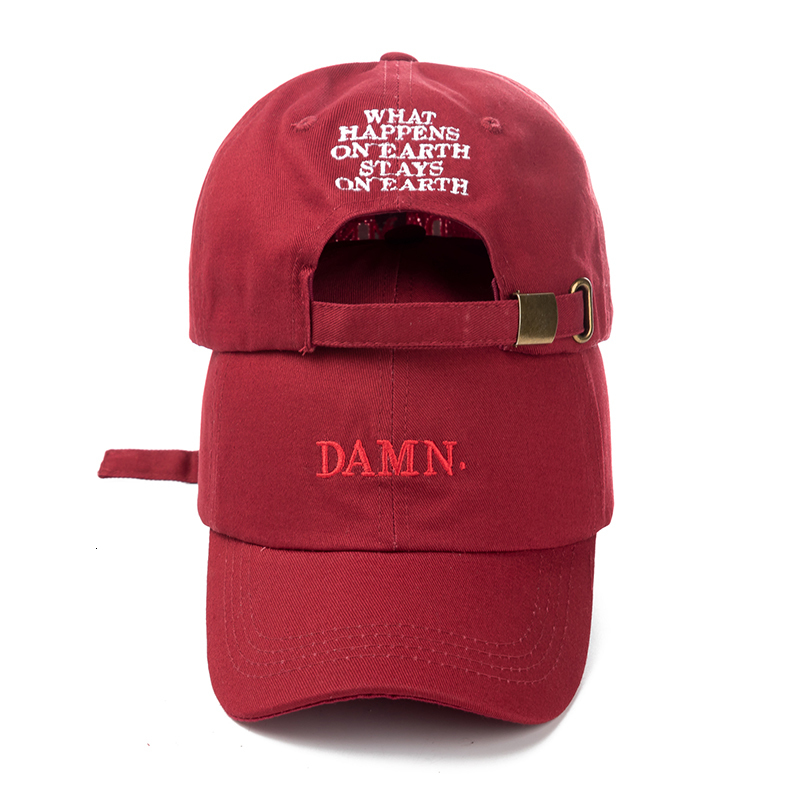 s High Quality Rapper Kendrick Lamar Damn Cap Embroidery DAMN Dad Hat Women Men Baseball Hip Hop Bone 230603