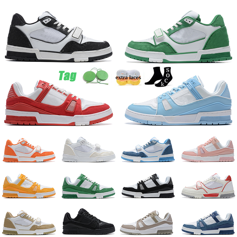 Luxury designer shoes logo embossed louises virgil x 1 trainer calfskin leather abloh triple black white pink sky blue denim low vuittns platform women mens sneakers, T31 39-45
Luxury designer shoes logo embossed louises virgil x 1 trainer calfskin leather abloh triple black white pink sky blue denim low vuittns platform women mens sneakers, T31 39-45