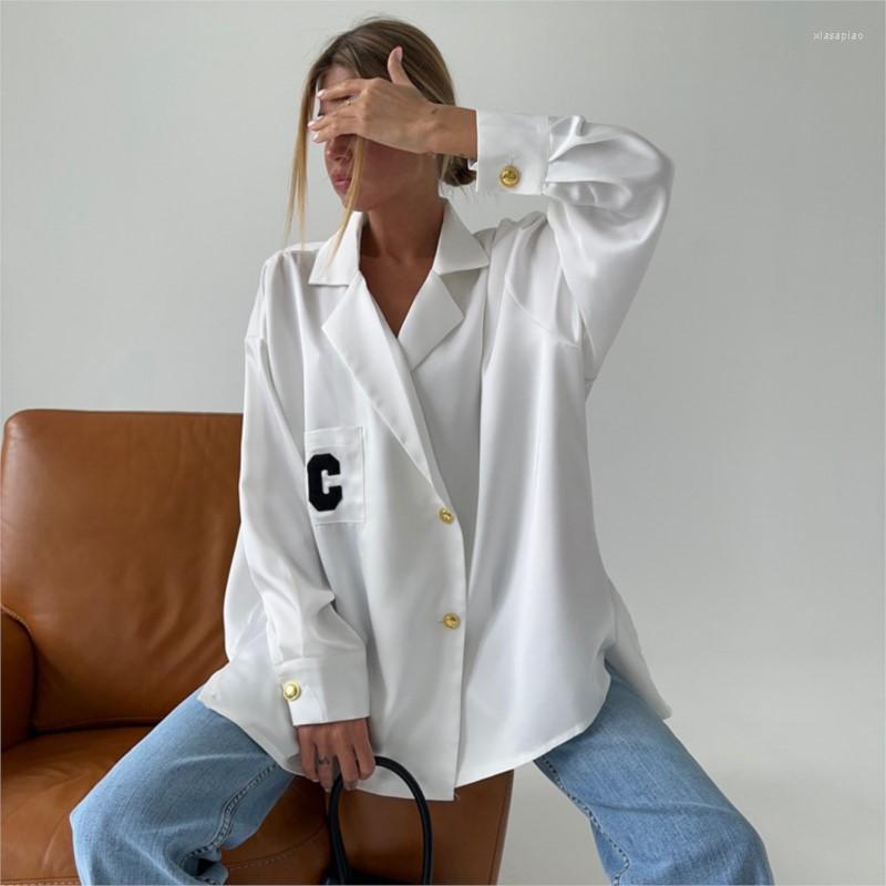 Women' Blouses Women' Casual Shirt 2023 Fashion Suit Collar Long Sleeve Loose Satin Hanging White
Women' Blouses Women' Casual Shirt 2023 Fashion Suit Collar Long Sleeve Loose Satin Hanging White
