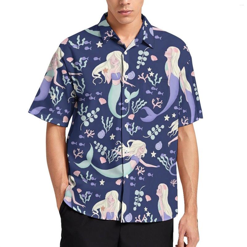 Men's Casual Shirts Mermaids Swimming Shirt Floral Print Vacation Loose Hawaiian Funny Blouses Short-Sleeved Design Oversize Clothing, Style-7
Men's Casual Shirts Mermaids Swimming Shirt Floral Print Vacation Loose Hawaiian Funny Blouses Short-Sleeved Design Oversize Clothing, Style-7