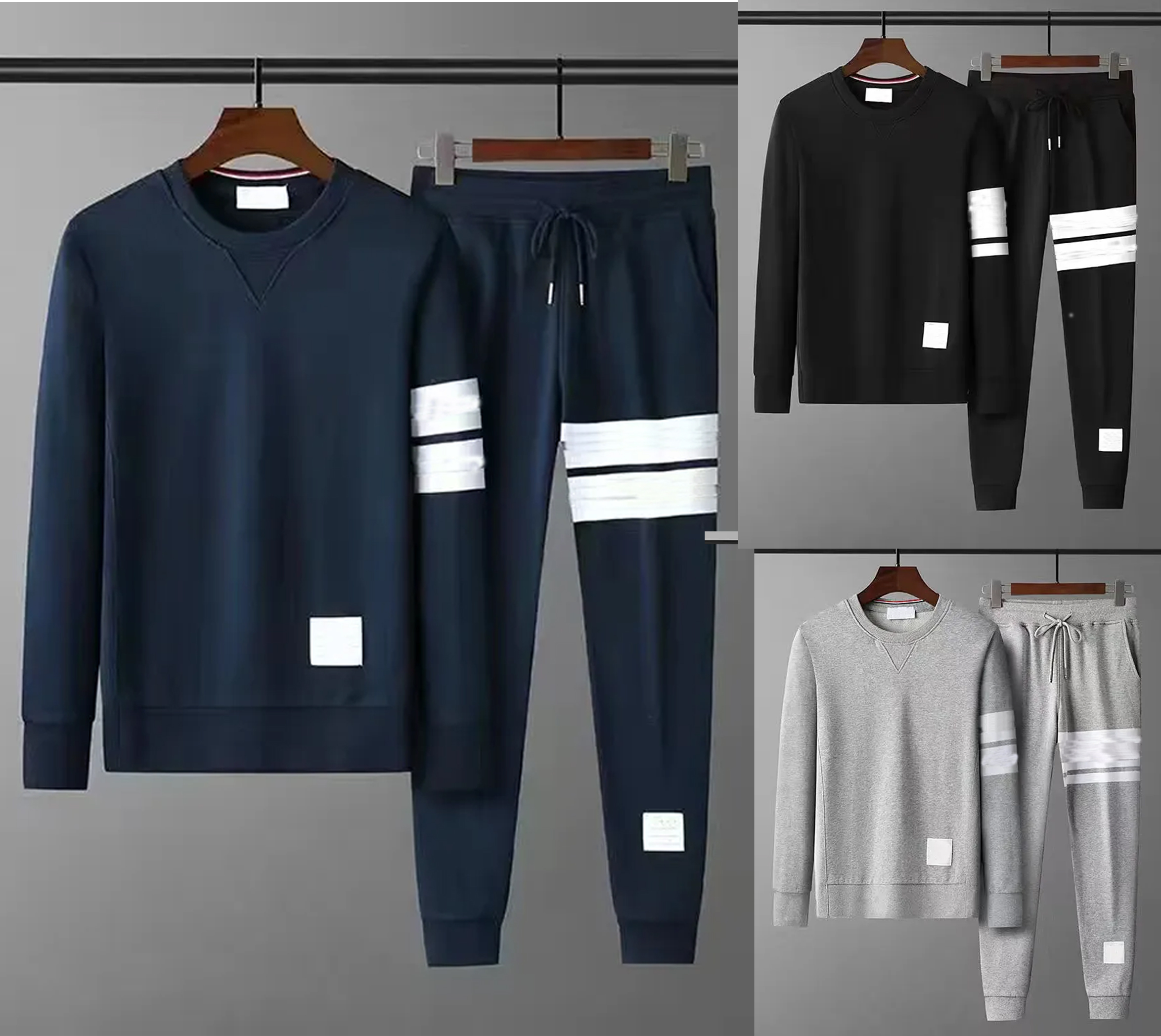 IT-THOM Men Hoodies Sweatshirts Autumn winter pure cotton Loopback Jersey Knit Engineered arm stripe Crewneck Pullover brown black white M-5XL P2, 1/black
IT-THOM Men Hoodies Sweatshirts Autumn winter pure cotton Loopback Jersey Knit Engineered arm stripe Crewneck Pullover brown black white M-5XL P2, 1/black