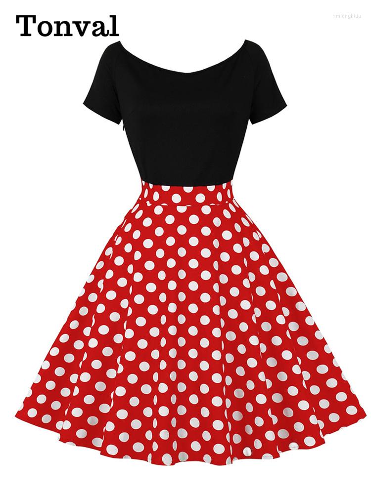 Party Dresses Tonval Two Tone Patchwork Polka Dot Vintage Summer A-Line Dress Women 2023 Off Shoulder Short Sleeve Elegant, Yellow
Party Dresses Tonval Two Tone Patchwork Polka Dot Vintage Summer A-Line Dress Women 2023 Off Shoulder Short Sleeve Elegant, Yellow