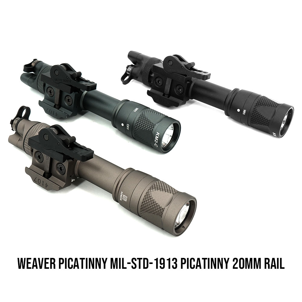 Tactical Light SF M622V Flashlight Vampire Scout Light Visible/IR LED Weapon Light with DS07 Switch QD ADM Picatinny Rail Mount