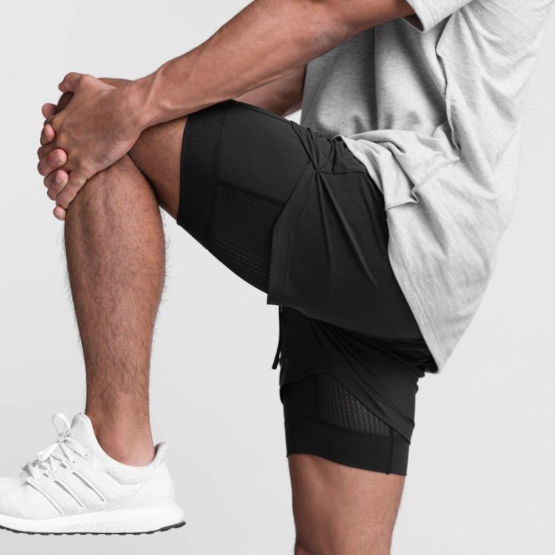 Running Male Gym Men's Crossfit 2 IN 1 Sport Shorts Homme Fiess Basketball Jogging Bodybuilding Short Pants