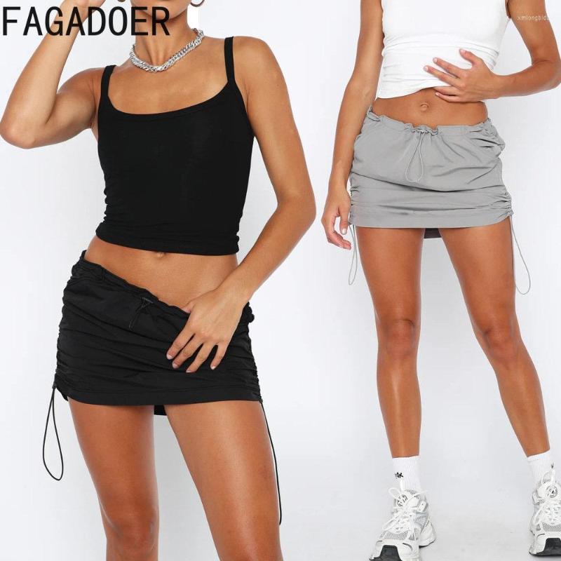 Skirts FAGADOER Sexy Drawstring Design Mini Fashion Women High Waisted Pleated Pocket Casual Female Solid Color Bottoms, Black
Skirts FAGADOER Sexy Drawstring Design Mini Fashion Women High Waisted Pleated Pocket Casual Female Solid Color Bottoms, Black