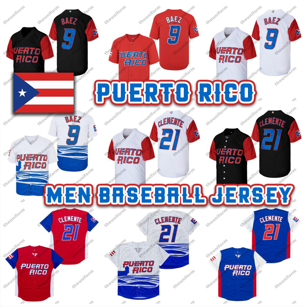 Men's Puerto Rico 21 Roberto Clemente 1 Melendez World Game Classic 9 Baez Baseball Jersey Size S-XXXL, Buttons
Men's Puerto Rico 21 Roberto Clemente 1 Melendez World Game Classic 9 Baez Baseball Jersey Size S-XXXL, Buttons