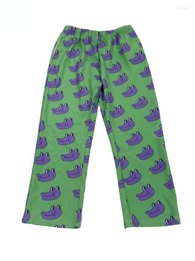 Women's Pants Green Cartoon Print Women Wide Leg 2023 Autumn Elastic Waist Casual Korean Ladies Harakuju Pocket Trousers, Frog fleece 2
Women's Pants Green Cartoon Print Women Wide Leg 2023 Autumn Elastic Waist Casual Korean Ladies Harakuju Pocket Trousers, Frog fleece 2