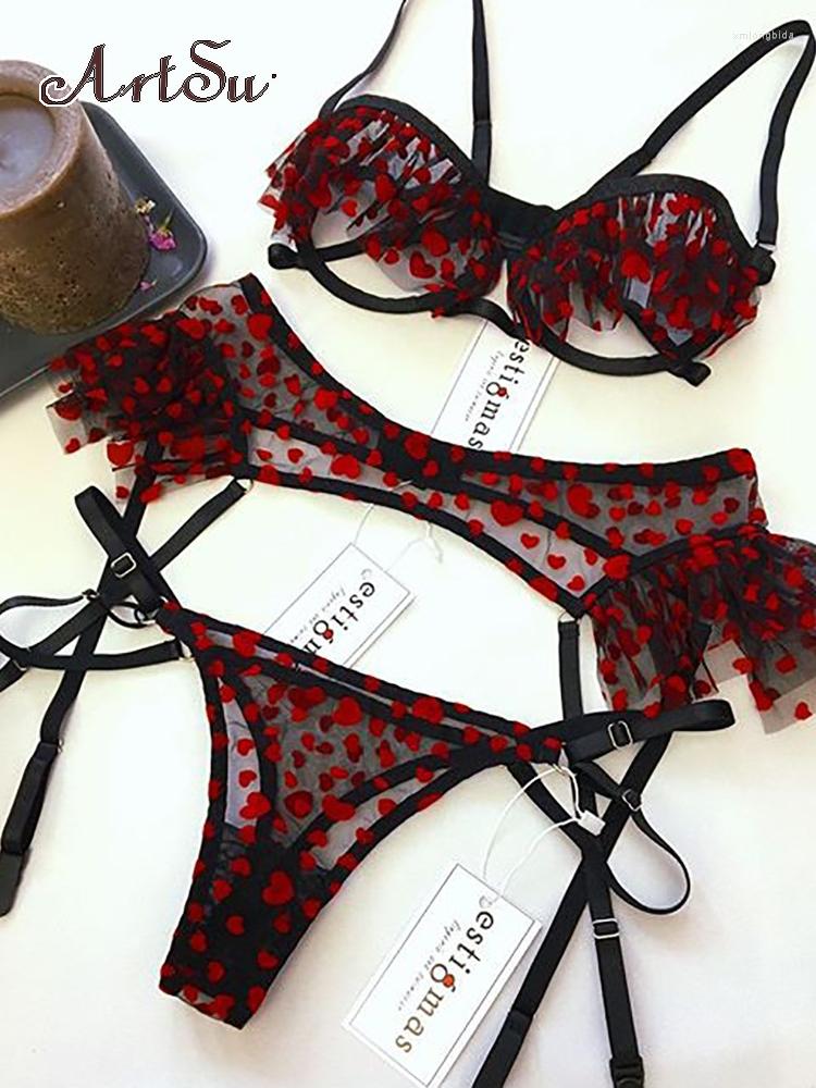 Bras Sets Christmas Cute Heart Printed 3 Pieces Lace Bra And Panty Set Sexy With Bone Intimates Lingerie Ruffle, Red 3 pieces
Bras Sets Christmas Cute Heart Printed 3 Pieces Lace Bra And Panty Set Sexy With Bone Intimates Lingerie Ruffle, Red 3 pieces