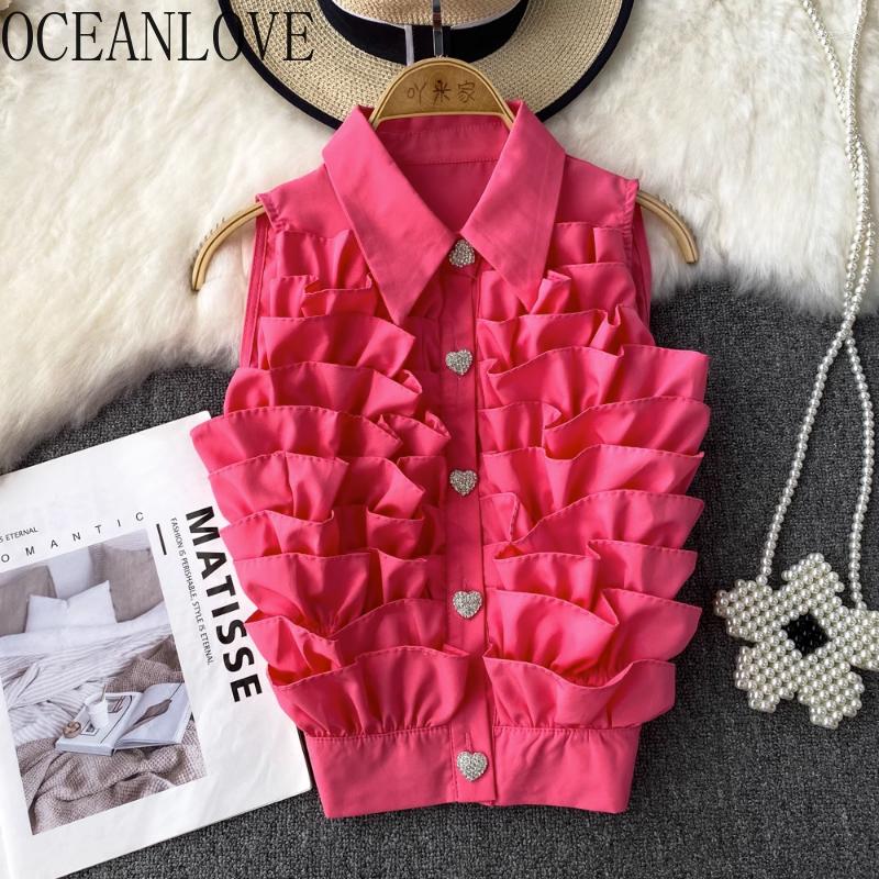 Women's Blouses OCEANLOVE Pleated Ruffles Women Summer Sleeveless Candy Color Vintage Shirts Korean Fashion Sexy Blusas Mujer, Purple
Women's Blouses OCEANLOVE Pleated Ruffles Women Summer Sleeveless Candy Color Vintage Shirts Korean Fashion Sexy Blusas Mujer, Purple