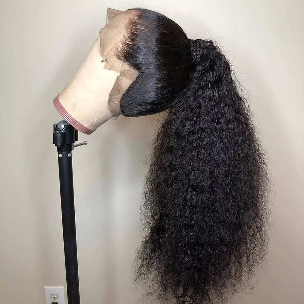 Brazilian 13x4 Deep Wave Frontal Wig HD Transparent Lace Frontal Wig Water Wave Lace Front Wig Curly Wig Synthetic For Women