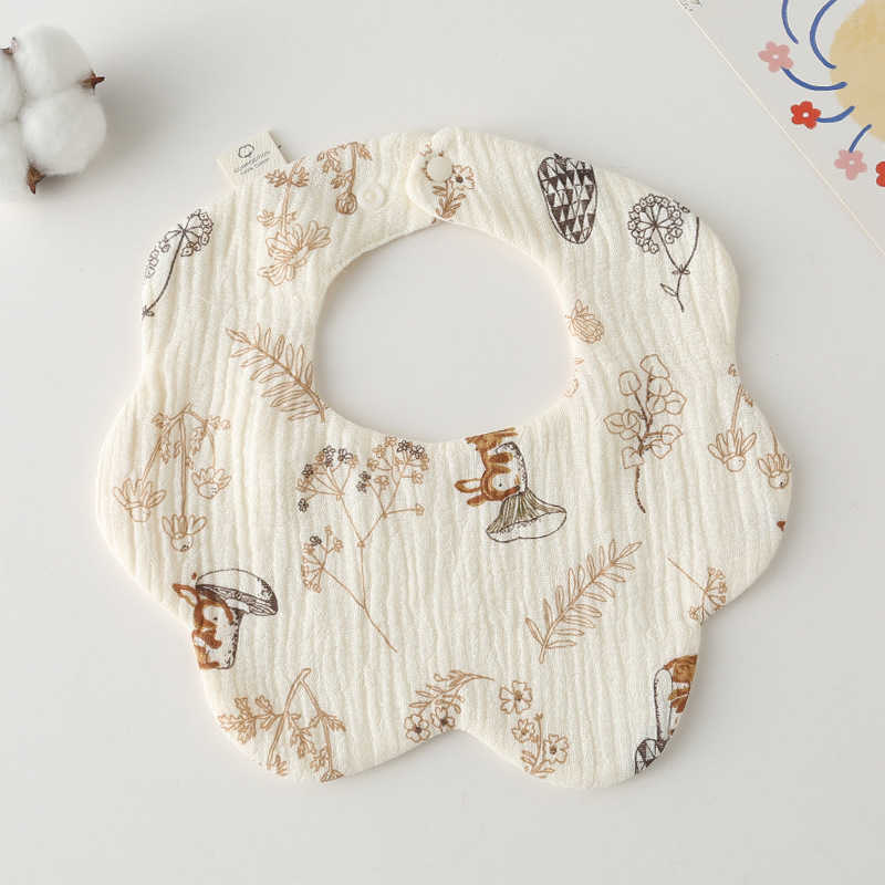 Bibs Burp Cloths Cotton solid color 360 flower newborn baby bib bab G220605 good