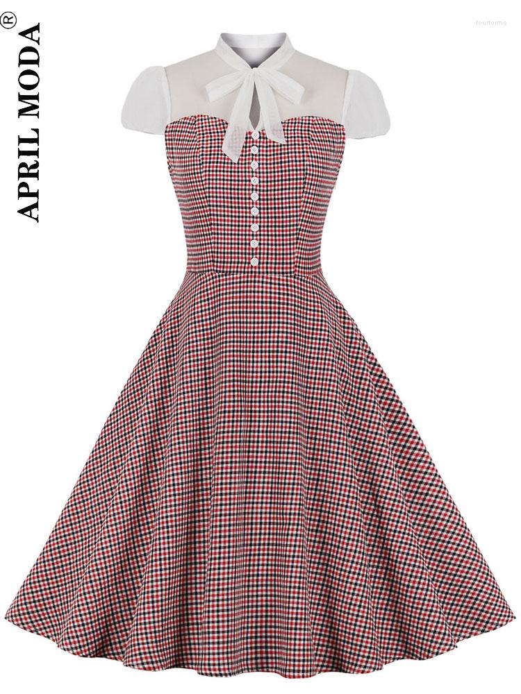 Party Dresses Patchwork Retro Plaid Print A Line Swing Dress Elegant Mesh Formal Vintage Women Pinup Rockabilly Office Sundress
Party Dresses Patchwork Retro Plaid Print A Line Swing Dress Elegant Mesh Formal Vintage Women Pinup Rockabilly Office Sundress