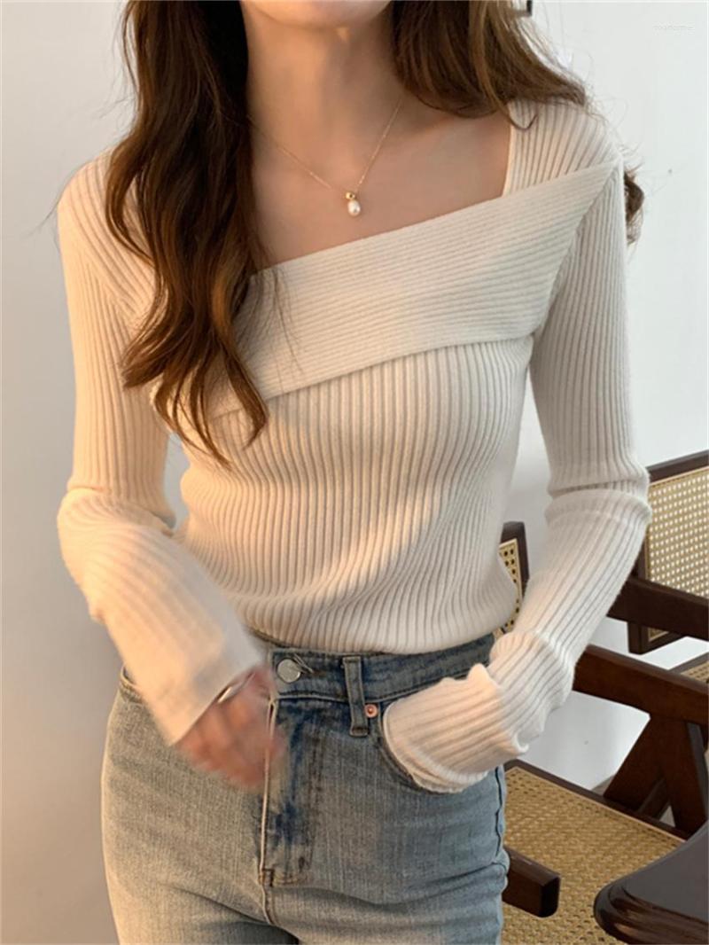 

Women's Sweaters Alien Kitty Slim-Fit Women Jumpers Gentle Spring Solid 2023 Full Sleeve Sexy Casual Knitted Pullovers Office Lady Bottoming, Beige