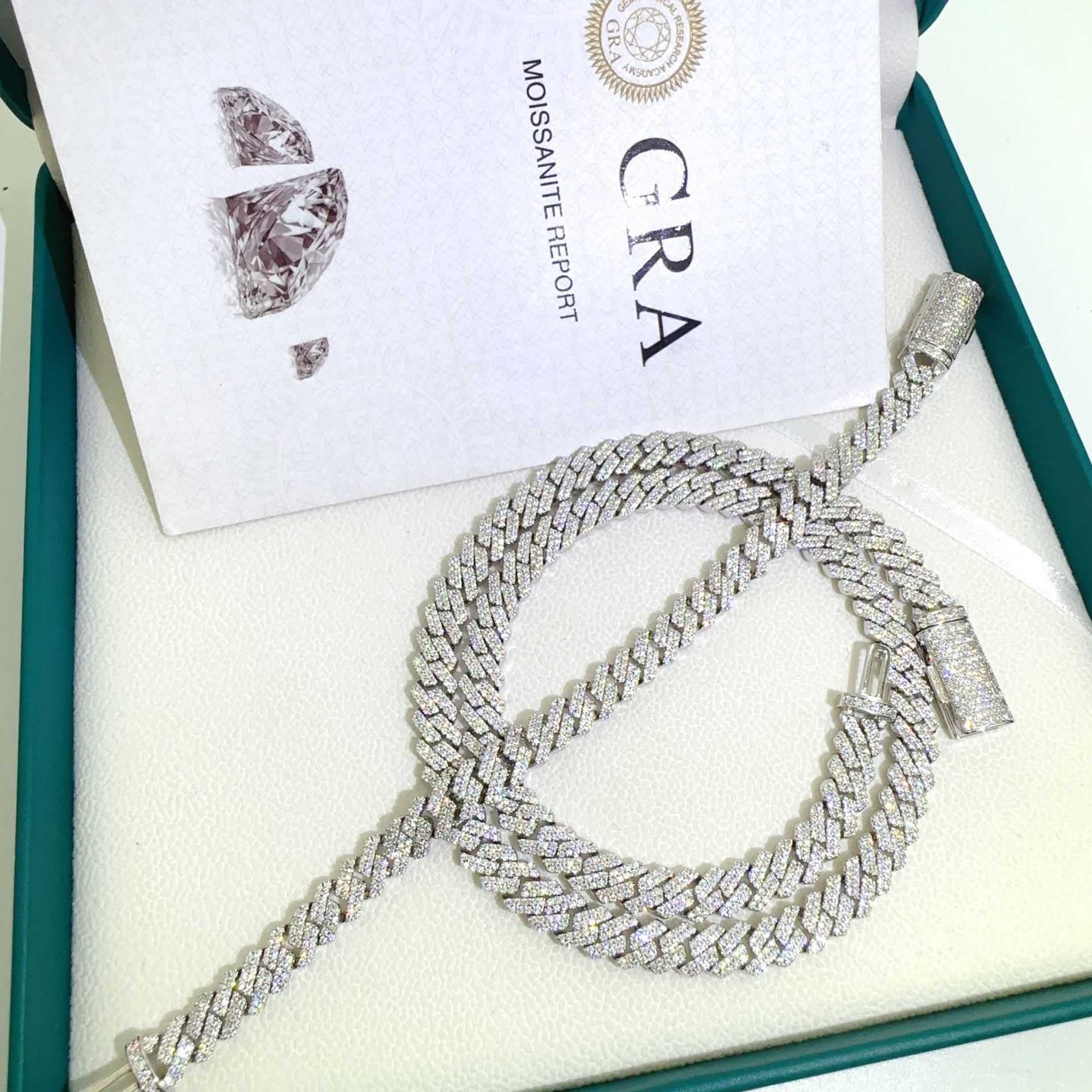 Horizon Iced Out Pass Dia Tester vvs Moissanite Elegant Dazzg Jewelry Necklace Bracelet Women 10mm Cuban k Chain