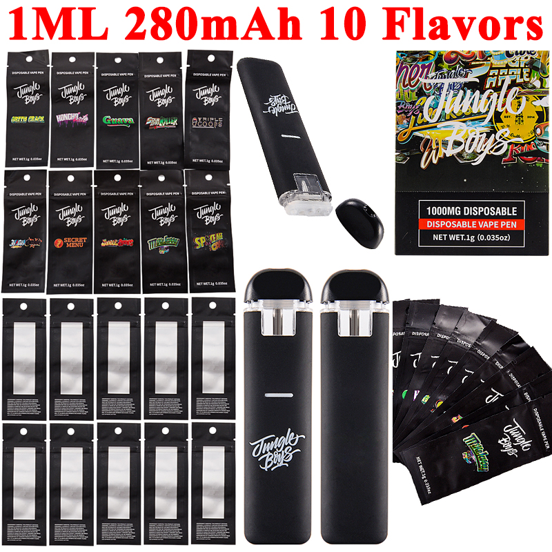 1ml In Stock Jungle Boys Disposable Vape Pen Disposable E Cigarettes 1000mg Extract Empty Pods Carts 280mAh Rechargeable Battery With Box Packaging E Cigarettes
1ml In Stock Jungle Boys Disposable Vape Pen Disposable E Cigarettes 1000mg Extract Empty Pods Carts 280mAh Rechargeable Battery With Box Packaging E Cigarettes
