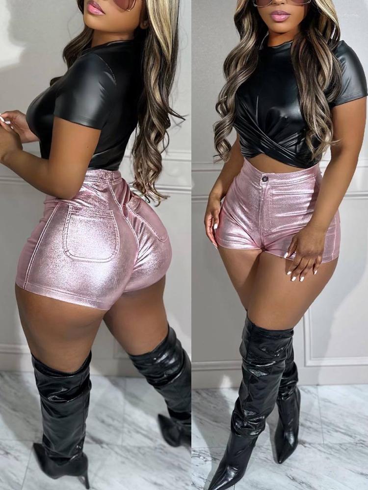 Women' Shorts HAOYUAN Sexy Candy Color Metallic PU Leather For Women Streetwear Fashion Short Pant Rave Clothes High Waist Booty, Beige
Women' Shorts HAOYUAN Sexy Candy Color Metallic PU Leather For Women Streetwear Fashion Short Pant Rave Clothes High Waist Booty, Beige