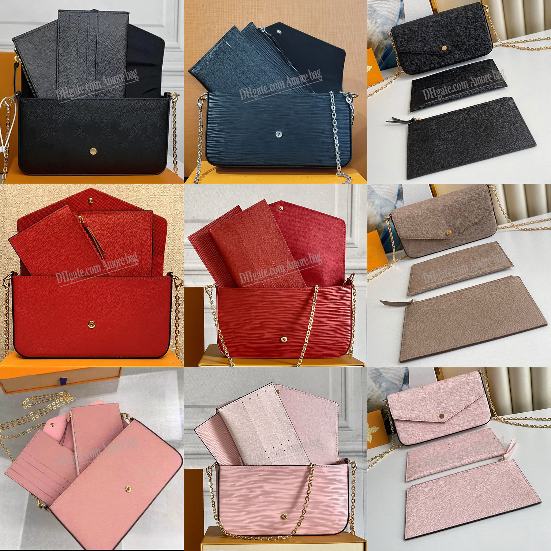 3pcs set WOMEN luxurys designers bags leather WOMAN purse key card Wallet Handbag messenger crossbody men's wallet shoulder bags Totes BACKPACK, 20
3pcs set WOMEN luxurys designers bags leather WOMAN purse key card Wallet Handbag messenger crossbody men's wallet shoulder bags Totes BACKPACK, 20