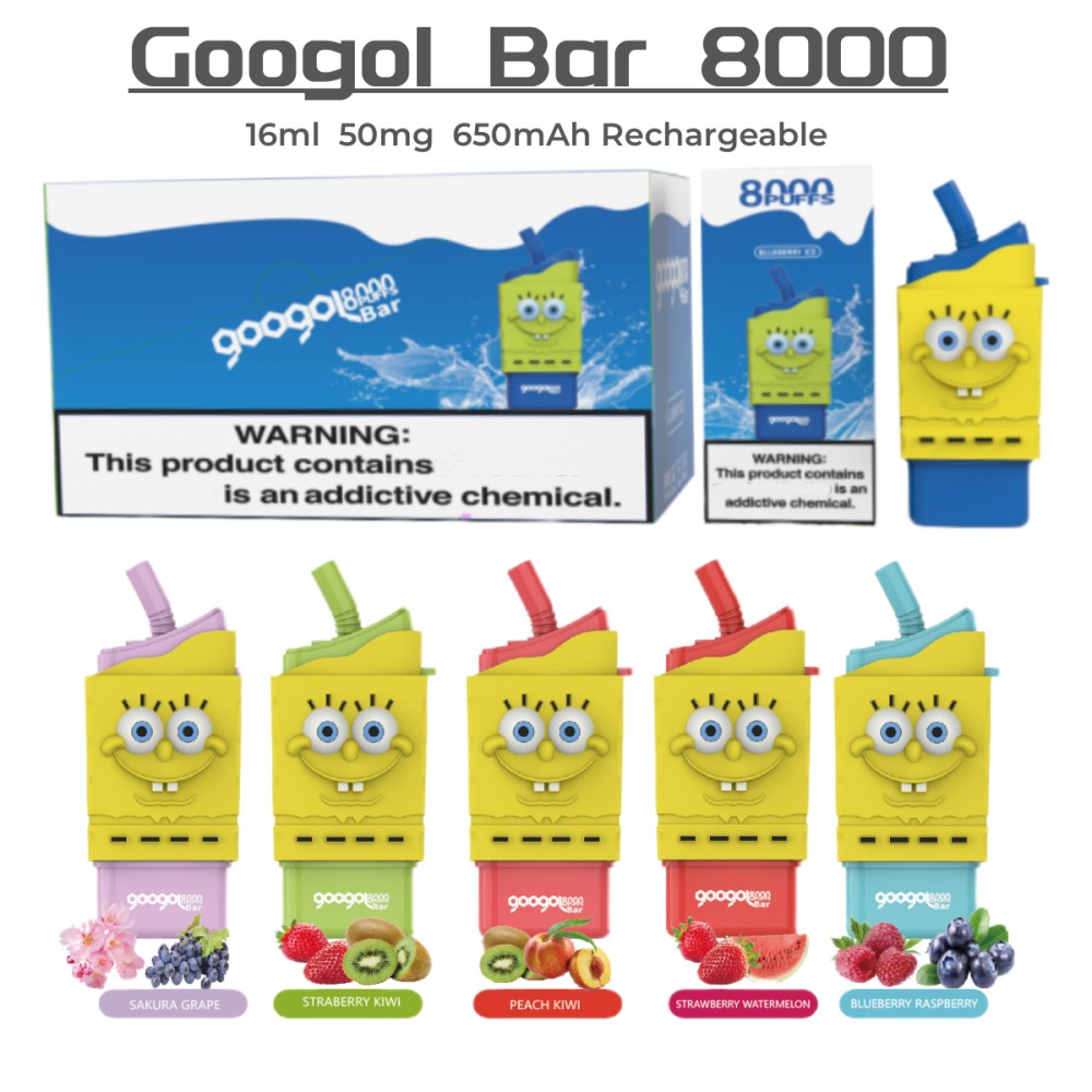 Original Puff 8000 Vapes Disposable Puff 8000 E Cigarette Googol Bar vaper desechable 16ml Prefilled 50mg 5% 600mAh Recharheable Battery Vape 7000 Pen bc5000
Original Puff 8000 Vapes Disposable Puff 8000 E Cigarette Googol Bar vaper desechable 16ml Prefilled 50mg 5% 600mAh Recharheable Battery Vape 7000 Pen bc5000