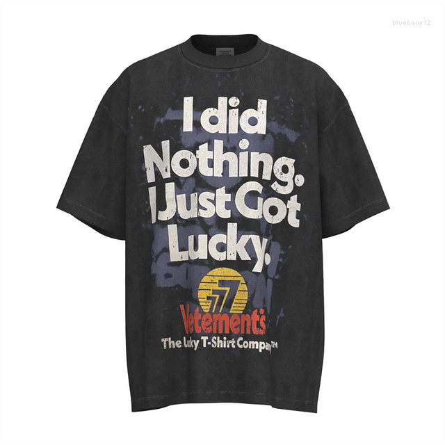 Men' T Shirts Washed Roseo Vintage T-shirt Men Women High Quality I Did Nothing Just Got Lucky Shirt Top Tees
Men' T Shirts Washed Roseo Vintage T-shirt Men Women High Quality I Did Nothing Just Got Lucky Shirt Top Tees